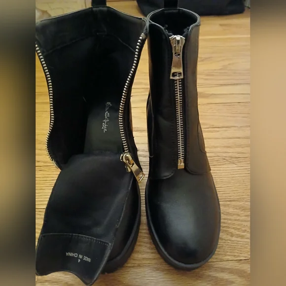 ASOS Miss Selfridge NWOB Black Zipper Punk Steam Grunge Indie Rock Boots 6 UK 4 - Picture 8 of 16